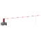 Mobile manual barrier | barrier arm length: 7000 mm | for padlock